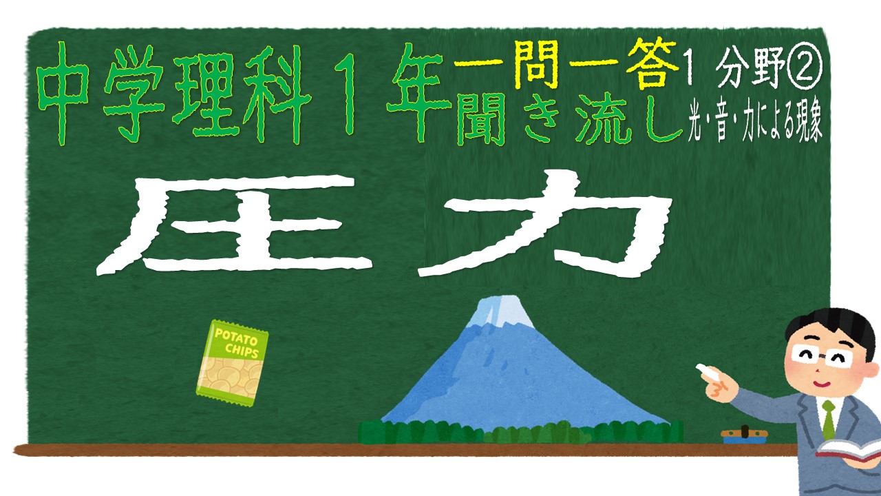 中学１年理科１分野　一問一答　圧力